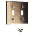 Leviton Leviton Double Gang Stainless Steel Double Toggle Wallplate 003-84009 003-84009